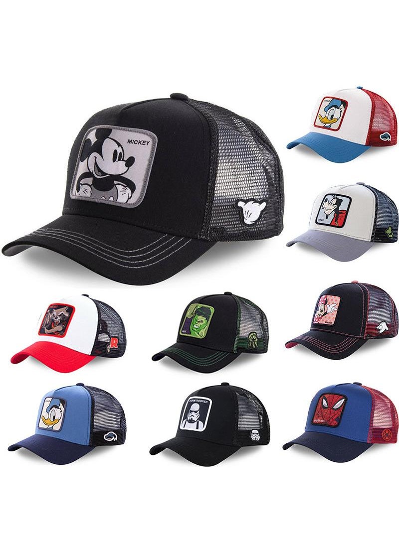 Generic - 1Pcs Cartoon Mickey hap Sunblock baseball cap Black B - Image 1