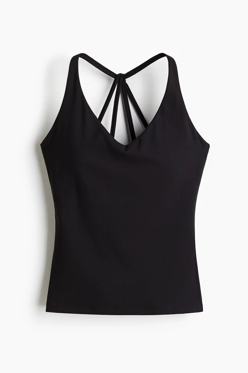H&M Integral-bra sports strappy top with SoftMove™