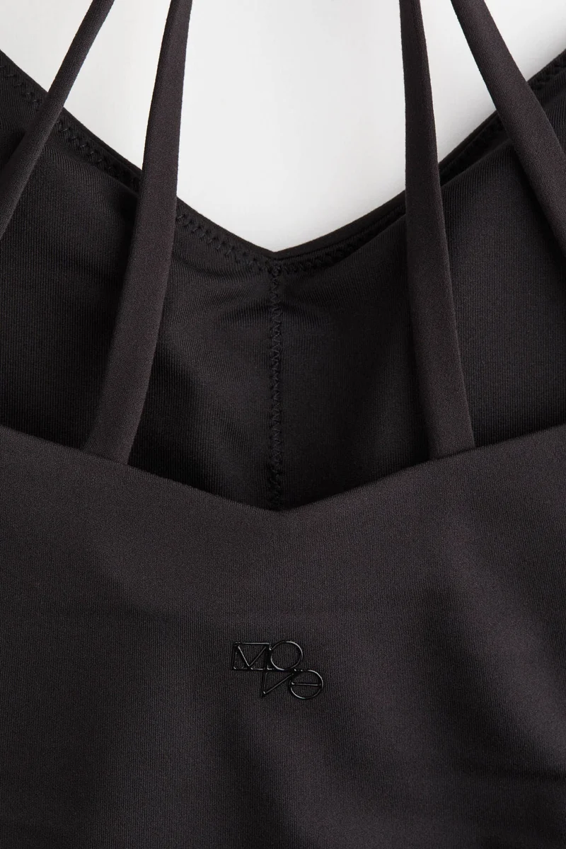 H&M Integral-bra sports strappy top with SoftMove™