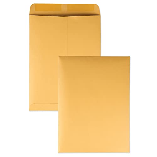 Quality Park 41465 Quality Park Catalog Envelopes, Heavyweight/Gummed, 9x12, 28lb, Kraft, 250/Box (QUA41465), Light Brown - Image 1