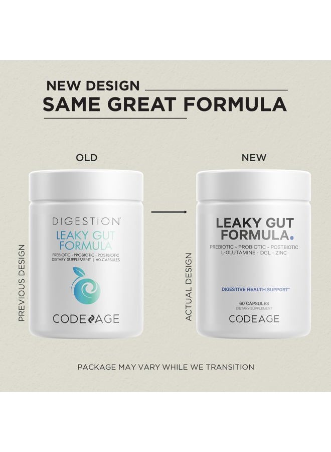 Codeage Leaky Gut Supplement, L-Glutamine, N-Acetylglucosamine, Probiotic, Butyric Acid, Polyphenols, Quercetin, DGL, Marshmallow Root, Berberine, BioPerine, Cinnamon, Vegan, Non-GMO, 60 Capsules - Image 3