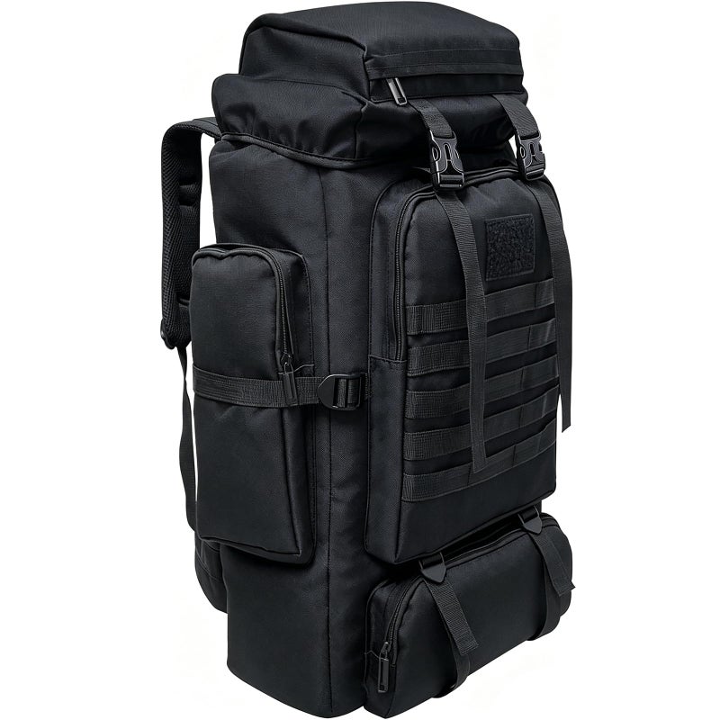 Ogetok 80L Hiking Backpack Camping Rucksack 80 liters Large Capacity Outdoor Knapsack Travel Climbing Mountaineering Carry On Backpack Bag Trekking Backpacking for Men Women Black - Image 2