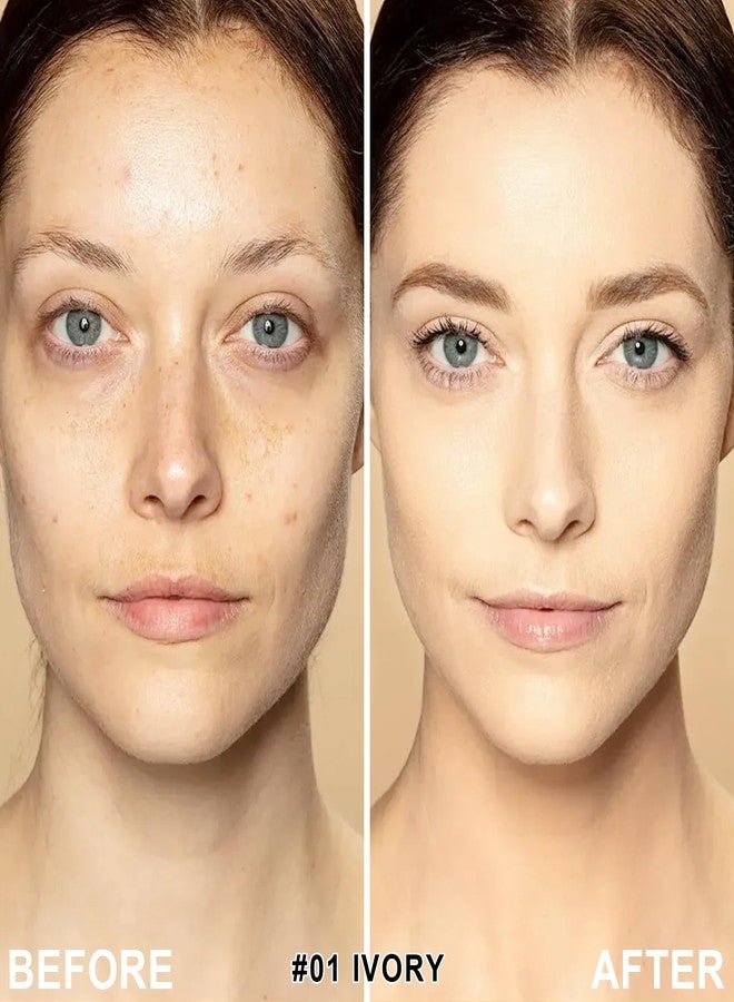 LemonSac Mushroom Head Air Cushion CC Cream Foundation - Moisturizing Concealer for Even Skin Tone - Makeup Base Primer (#01 Ivory White) - Image 3