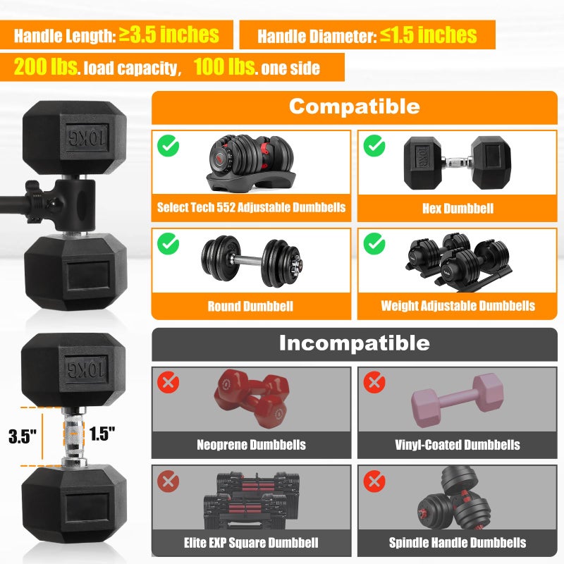 Zejoot Dumbbell Barbell Converter Bar, Adjustable Weight Dumbbell to Barbell Converter, Easy Grip & Installation Weight Lifting Bar, Ideal for Strength Training Home Gym - Image 3