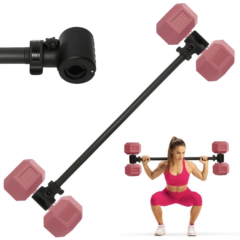 Zejoot Dumbbell Barbell Converter Bar, Adjustable Weight Dumbbell to Barbell Converter, Easy Grip & Installation Weight Lifting Bar, Ideal for Strength Training Home Gym - Image 1