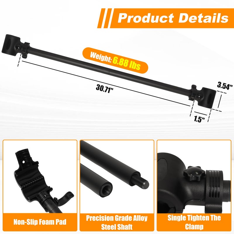 Zejoot Dumbbell Barbell Converter Bar, Adjustable Weight Dumbbell to Barbell Converter, Easy Grip & Installation Weight Lifting Bar, Ideal for Strength Training Home Gym - Image 2