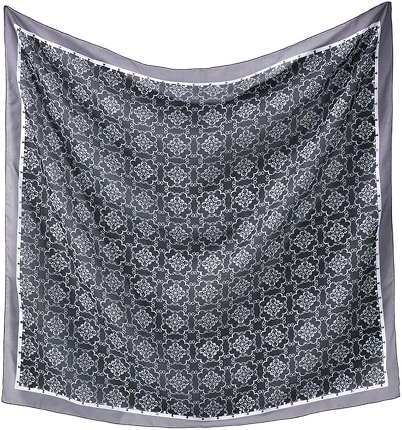 Square Neck Scarf Polyester Large Neckerchief Color 3 Unique Hemming Stylish Print - Image 2