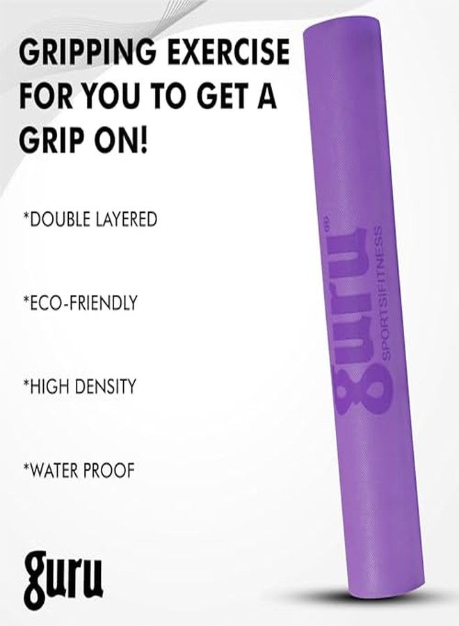 GURU Eva Yoga Mat For Men & Women, Anti Slip Mat for Gym Workout (Purple, 6mm) - Image 5