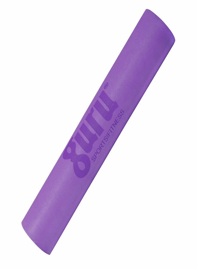 GURU Eva Yoga Mat For Men & Women, Anti Slip Mat for Gym Workout (Purple, 6mm) - Image 2