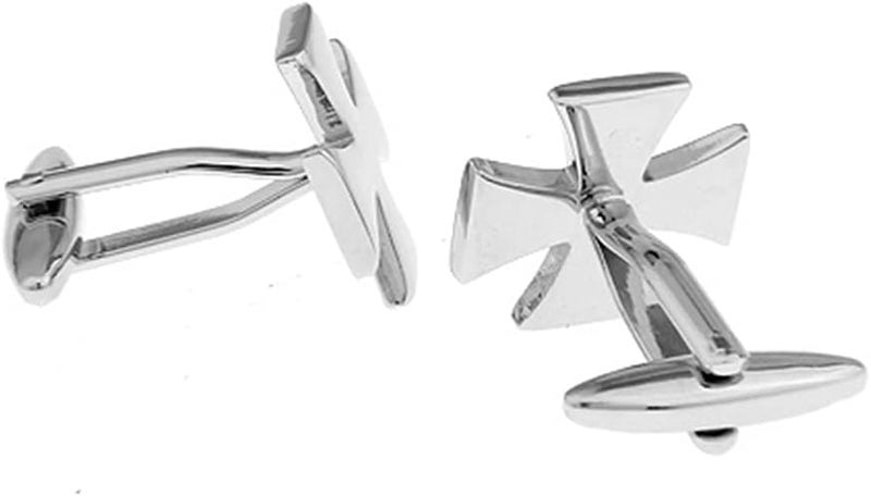 Vcufflinks Knights Templar Cross Design Cufflinks Silver Cuff Links - Image 3