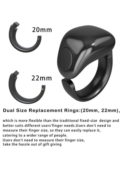 Smart Tasbih Ring 20mm and 22mm Smart Ring Waterproof with Vibration Reminder Tasbih Counter and Bluetooth Connection and 5 Daily Prayer Reminders