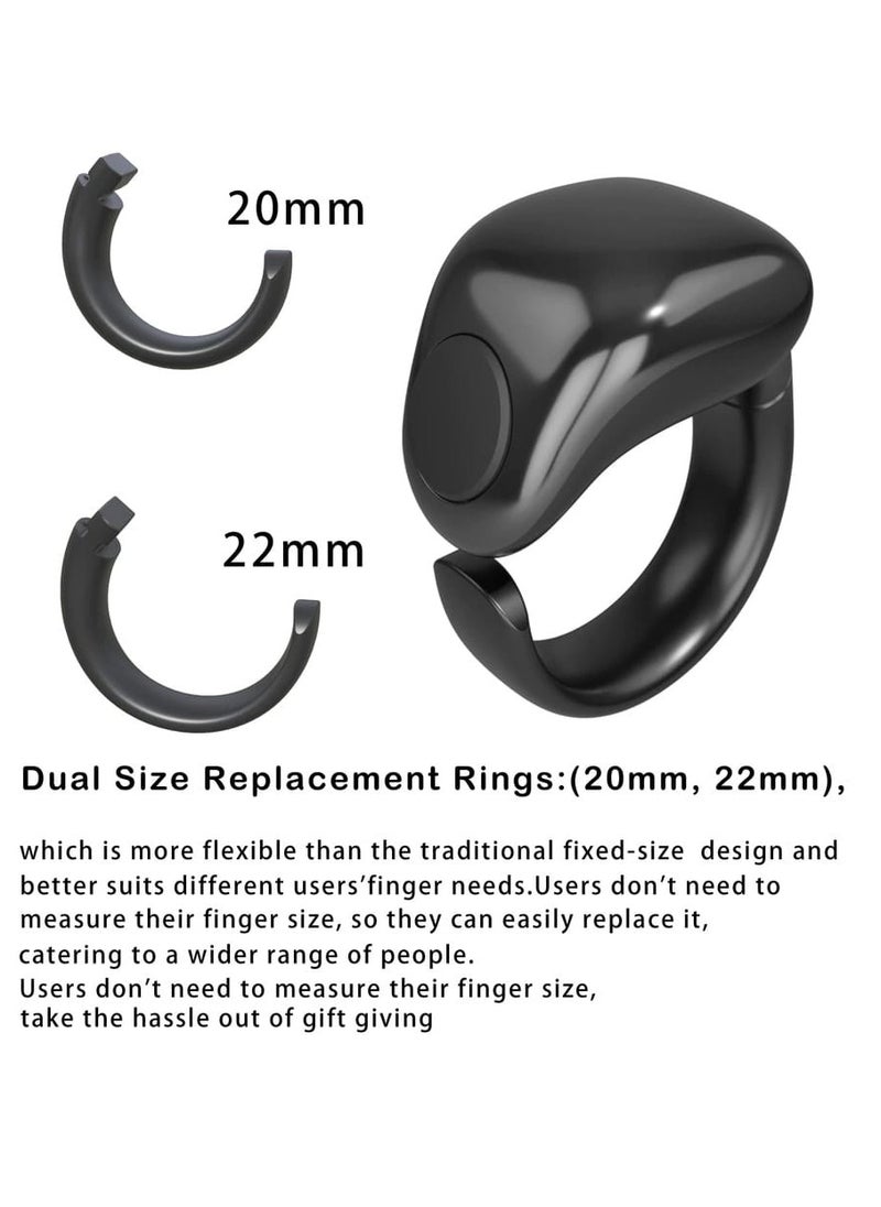 Generic - Smart Tasbih Ring 20mm and 22mm Smart Ring Waterproof with Vibration Reminder Tasbih Counter and Bluetooth Connection and 5 Daily Prayer Reminders - Image 1