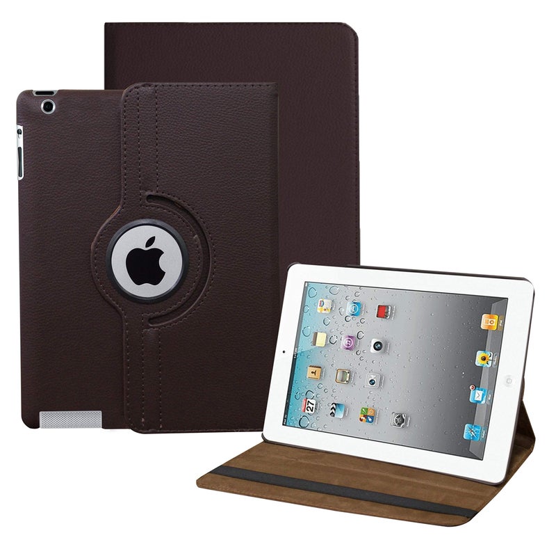 TGK Rotating Cover for iPad 2 / iPad 3 / iPad 4 - (Brown) - Image 1