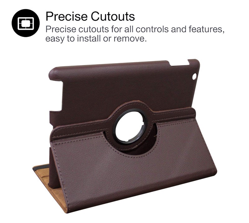 TGK Rotating Cover for iPad 2 / iPad 3 / iPad 4 - (Brown) - Image 3