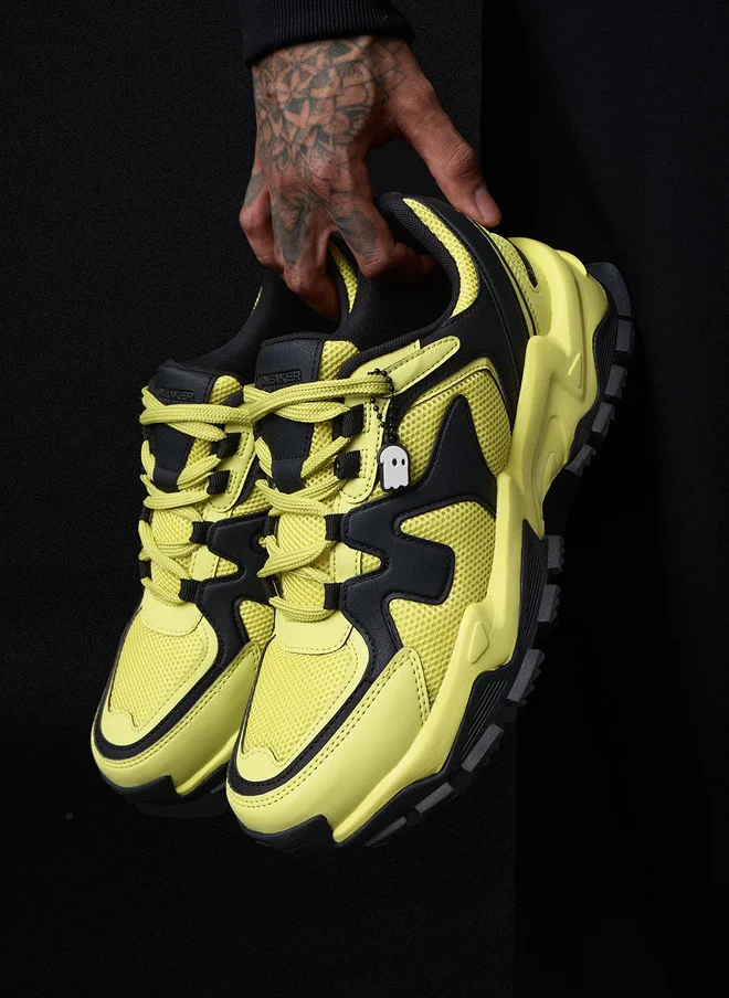 The Souled Store  The Souled Store Men - Fumes NX Colourblocked Yellow Low Top Sneakers  | Best Price UAE