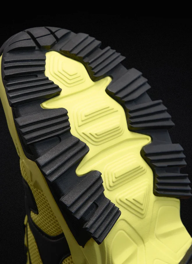The Souled Store  The Souled Store Men - Fumes NX Colourblocked Yellow Low Top Sneakers  | Best Price UAE