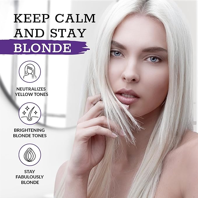 RONNEY Purple Shampoo for Blonde Hair that Eliminates Brassy Tones and Yellow Tint 300ml Professional Blonde Shampoo for Bleached Silver Grey Hair No Yellow Formula that Lightens Adds Shine - Image 3