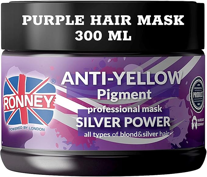 RONNEY Purple Shampoo for Blonde Hair that Eliminates Brassy Tones and Yellow Tint 300ml Professional Blonde Shampoo for Bleached Silver Grey Hair No Yellow Formula that Lightens Adds Shine - Image 1