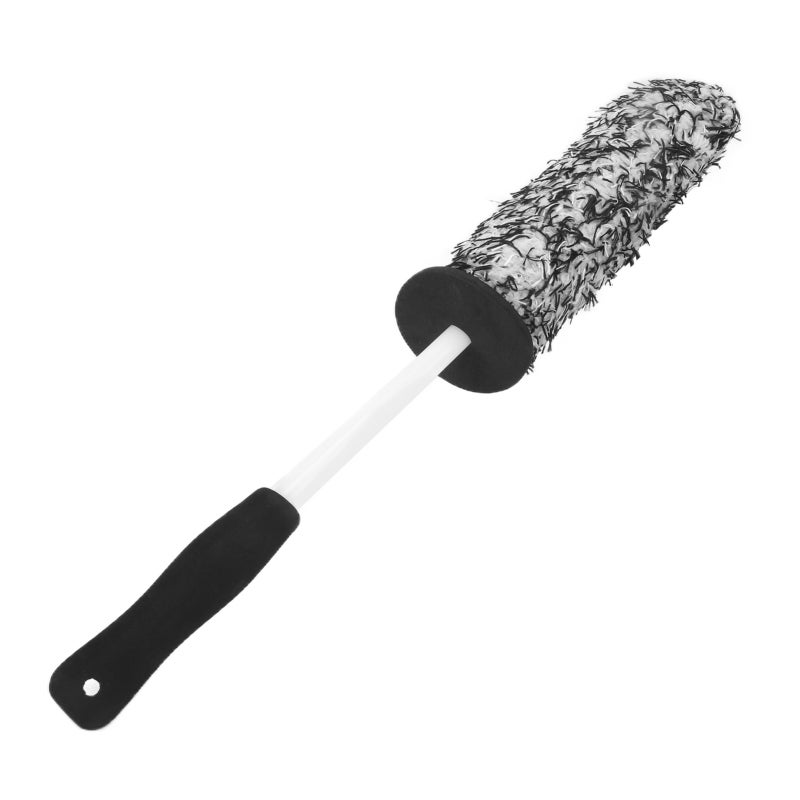 Wheel Brush 42cm Microfiber Rim Cleaning Tool - Protective Cover Soft Handle Tire Scrub for Narrow Spaces Spoke Detailing - Image 4