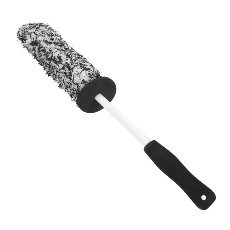 Wheel Brush 42cm Microfiber Rim Cleaning Tool - Protective Cover Soft Handle Tire Scrub for Narrow Spaces Spoke Detailing - Image 3