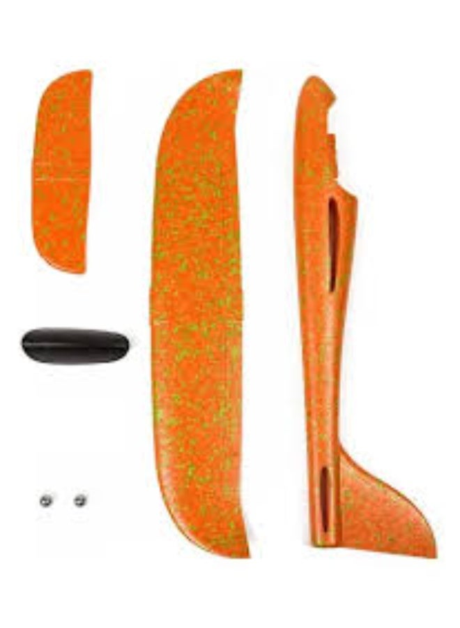 ZAMZIN Orange Foam Hand Throw Glider Airplane, Lightweight DIY Toy Plane for Outdoor Flying, Easy Assembly Foam Aircraft for Kids and Recreational Play - Image 2