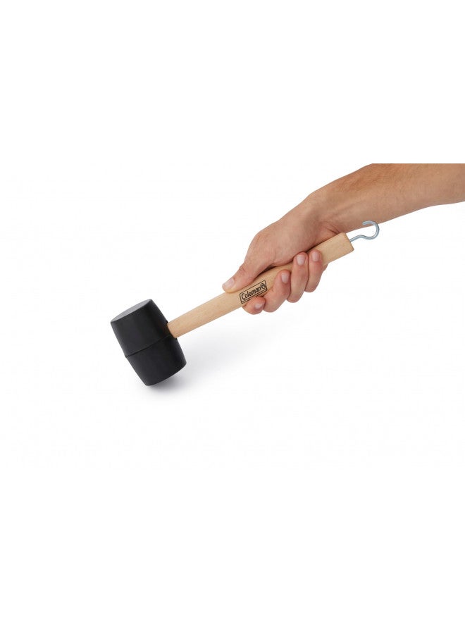 Coleman مطرقة مطاطية من كولمان مع خطاف لإزالة أوتاد الخيمة، رأس مطرقة مزدوج الجوانب مصنوع من مطاط عالي التأثير، رائعة للتخييم، وحفلات الشواء، والنجارة، والأعمال المعدنية، والمزيد - Image 2
