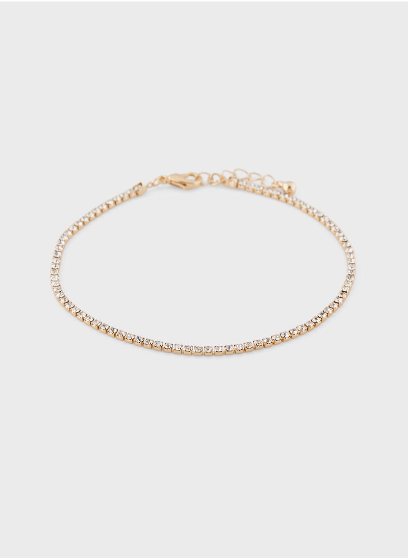 ELLA 2 Pack Mix Heart Rhinestone Anklet  - Image 2