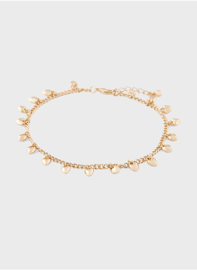 ELLA 2 Pack Mix Heart Rhinestone Anklet  - Image 3