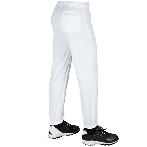CHAMPRO boys Pull-up Baseball Performance Polyester Pull Up Pant, White, XX-Small US - Image 2