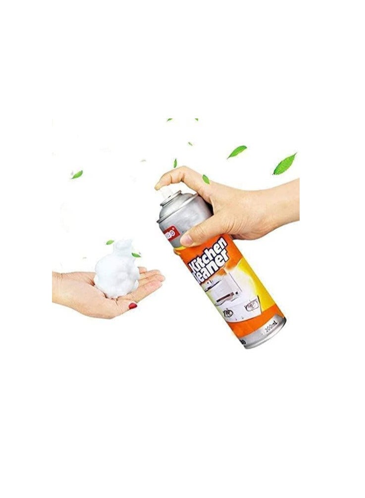 500ml Multi-Purpose Bubble Foam Cleaner Spray, Non-Toxic Oil and Grease Remover for Kitchen, Chimney, Oven, Grill, Tiles, Sink Surfaces, Quick Drying Foam Cleaning Solution - Image 1