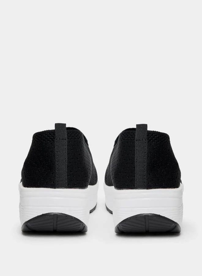 Styli Knit Upper Slip On Casual Shoes