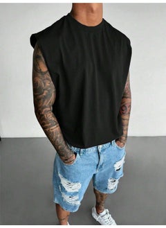 Cool Tarz Men's Crew Neck Skirt and Sleeveless Flowy Jersey T-Shirt  - Image 1