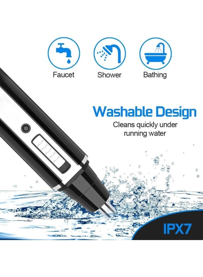 ماكينة حلاقة شعر الأنف للنساء والرجال، 4 في 1 لإزالة شعر الوجه، ماكينة حلاقة احترافية للحواجب وشعر الوجه، ماكينة حلاقة محمولة قابلة لإعادة الشحن ومقاومة للماء للأنف والأذن والحواجب - Image 3