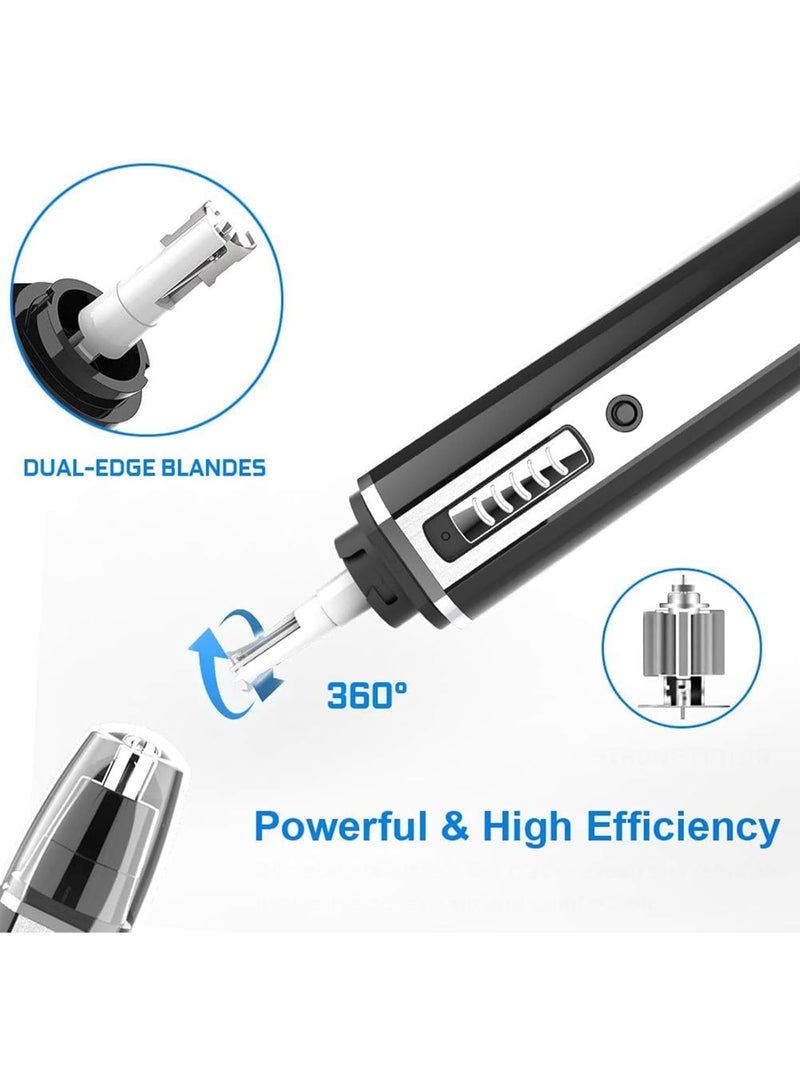 ماكينة حلاقة شعر الأنف للنساء والرجال، 4 في 1 لإزالة شعر الوجه، ماكينة حلاقة احترافية للحواجب وشعر الوجه، ماكينة حلاقة محمولة قابلة لإعادة الشحن ومقاومة للماء للأنف والأذن والحواجب - Image 5