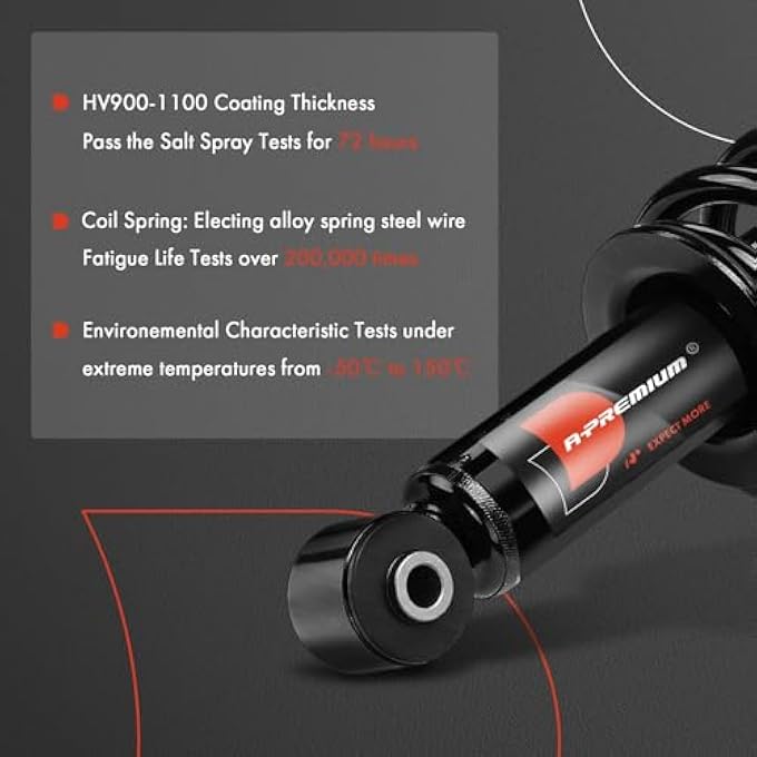 A-Premium Rear Complete Strut And Coil Spring Assembly Compatible With Jeep Mk Series Patriot 20112017 4Wd 2Pc Set - Image 5