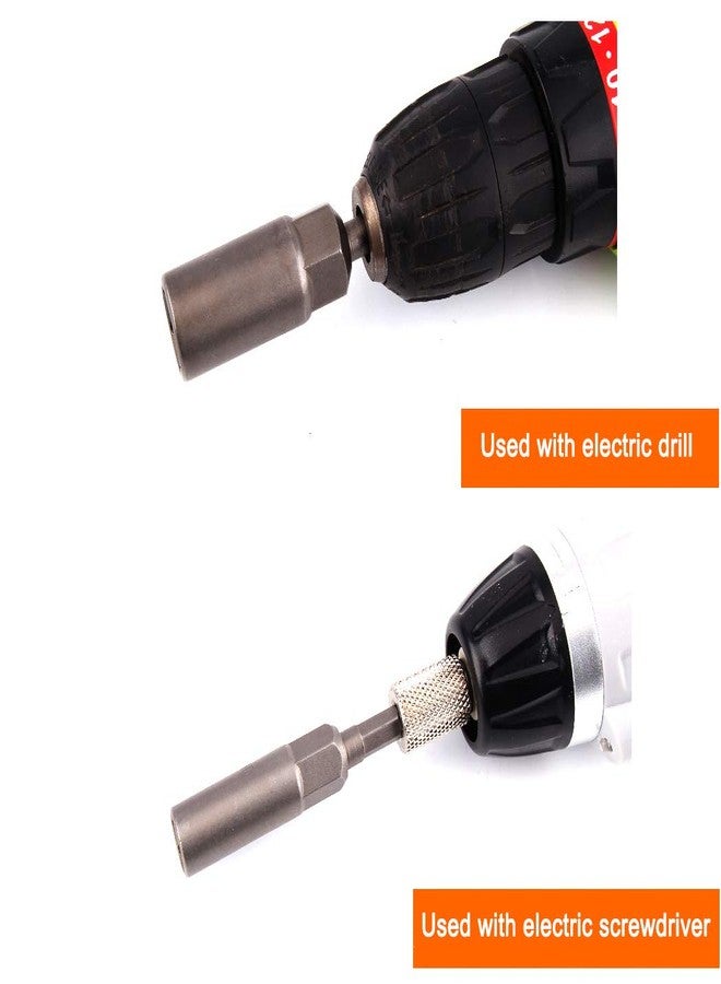 YXQ 10mm Hex Magnetic Power Socket 80mm Length Adapter Drill Bit Nut Driver Set 1/4'' Hex for Power Tools(4Pcs) - Image 4
