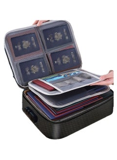 Generic 1pc Lockable Document Bag, 3-Layer File Storage Box With Waterproof Zipper, Portable Travel Safe Storage Handbag, Home Organizer For Laptop, Documents, Certificates  - Image 1