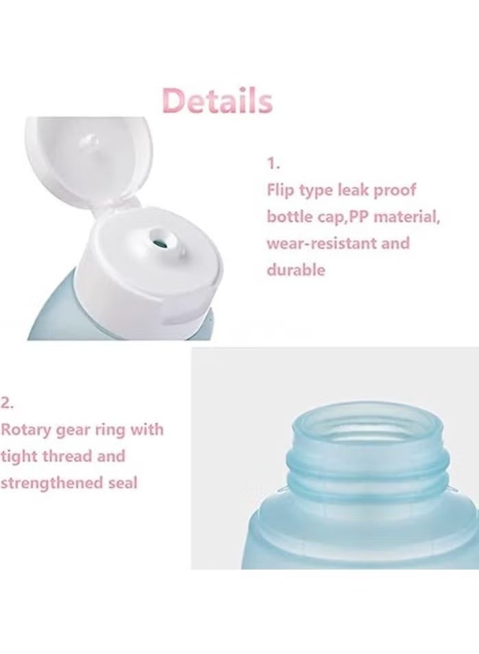 زجاجات للسفر محمولة مضادة للتسرب، وقابلة لاعادة التعبئة لادوات العناية الشخصية والشامبو واللوشن والصابون سعة 60 مل من 3 قطع - Image 4