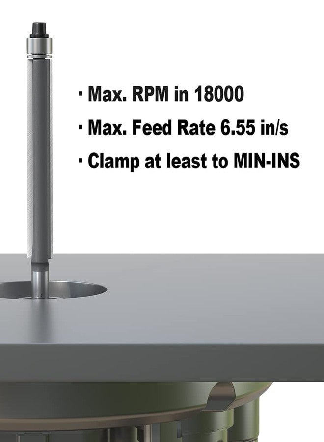 FivePears Flush Trim Router Bits 1/4 Inch Shank, 3/8 Inch Cutting Diameter, 2 Inch Cutting Length, Bottom Bearing Flush Straight Cut Trim Router Bit for Woodworking. - Image 5