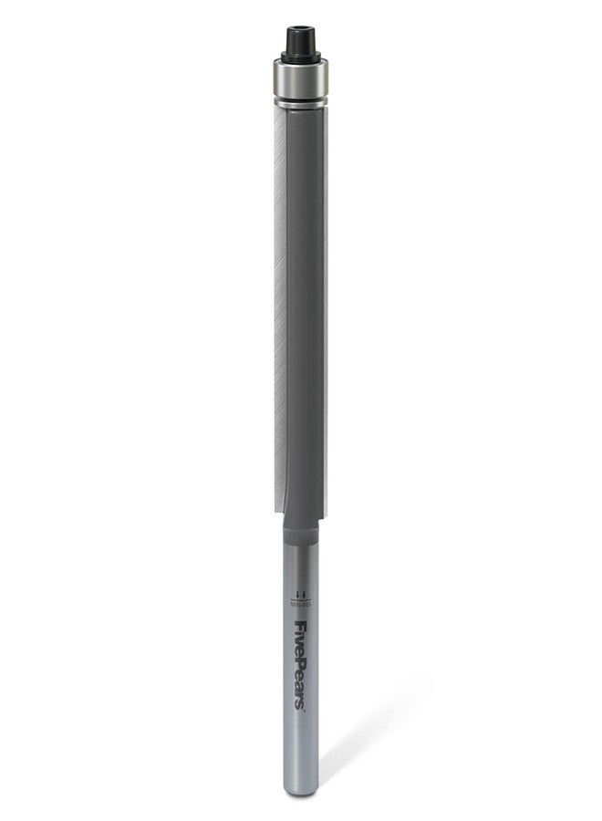 FivePears Flush Trim Router Bits 1/4 Inch Shank, 3/8 Inch Cutting Diameter, 2 Inch Cutting Length, Bottom Bearing Flush Straight Cut Trim Router Bit for Woodworking. - Image 1