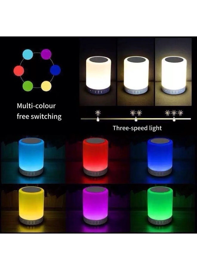 AREEFA - Portable Quran Speaker Touch Led Lamp Multi Colors And Reciters. Smart Table Lamp Touch Portable Lighting Color Changing Led Light For Bedrooms Living Room Bluetooth Quran Speaker Mp3 - Image 1