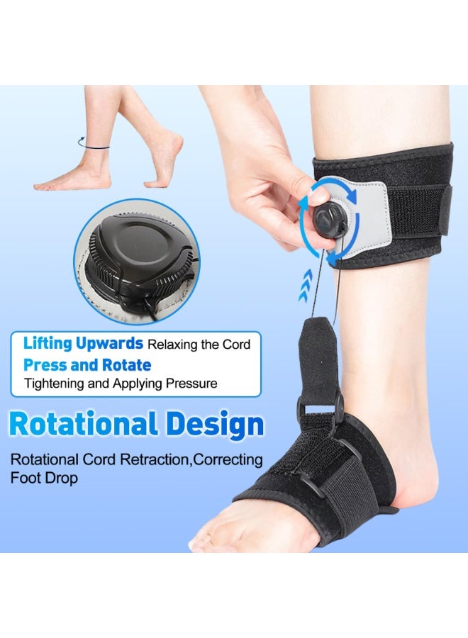 غنافوتو دعم القدم ، دعم الكاحل ، دعم AFO قابل للتعديل ، دعم الكاحل في الليل أثناء النهار للوصول إلى القدم اليسرى ، وتحسين نمط المشي ، ومنع السقوط والإصابات - Image 2