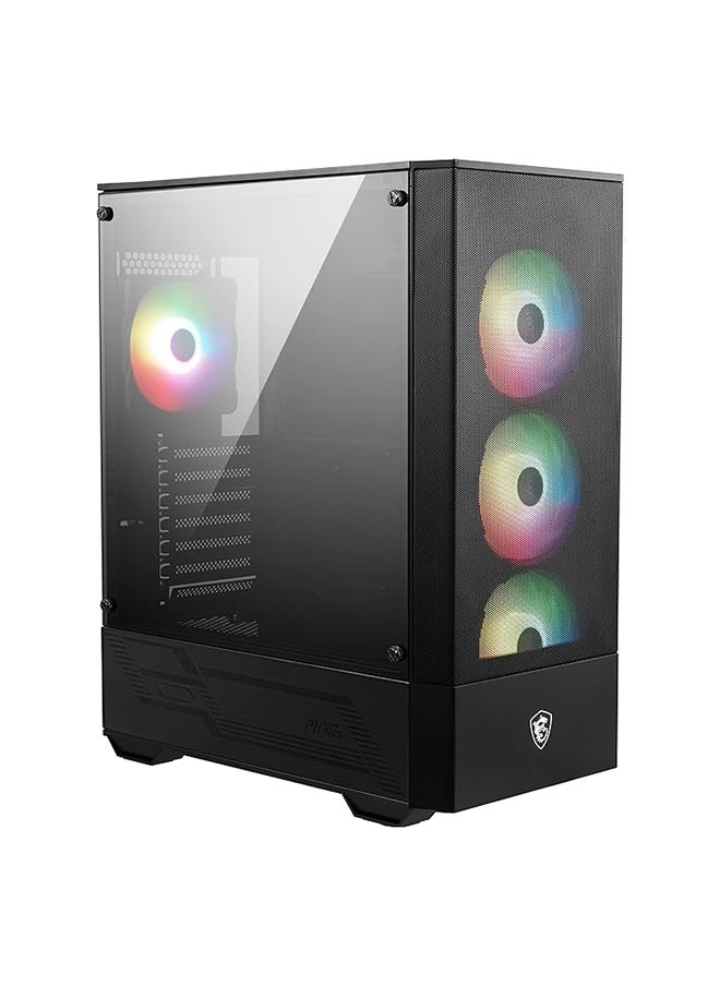 MSI MAG Forge 112R Gaming Case, ARGB Support, Tempered Glass Side Panel, Optimized Airflow with Up to 6 Fans, Magnetic Dust Filter, Supports 330mm GPU, Tool-less Design, Mystic Light Compatible | 306-7G16X23-809 Black  - Image 1