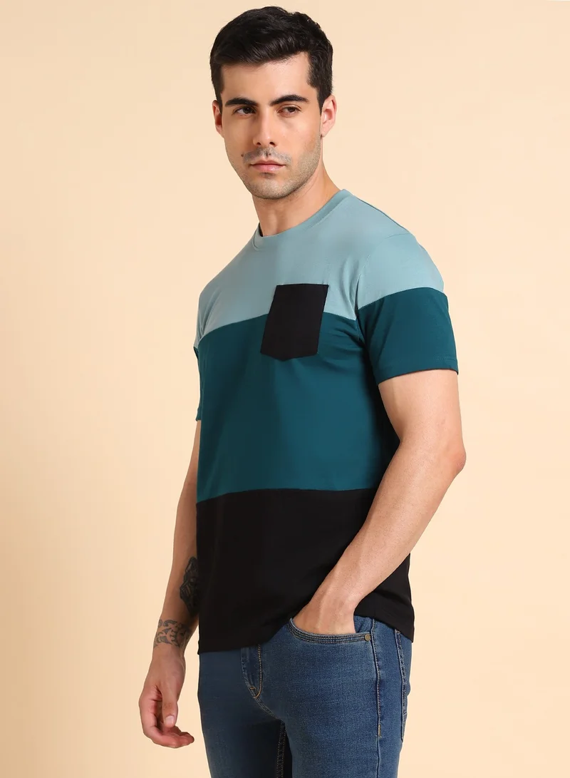 Dennis Lingo Teal T-Shirt for Men, Fresh Casual Style