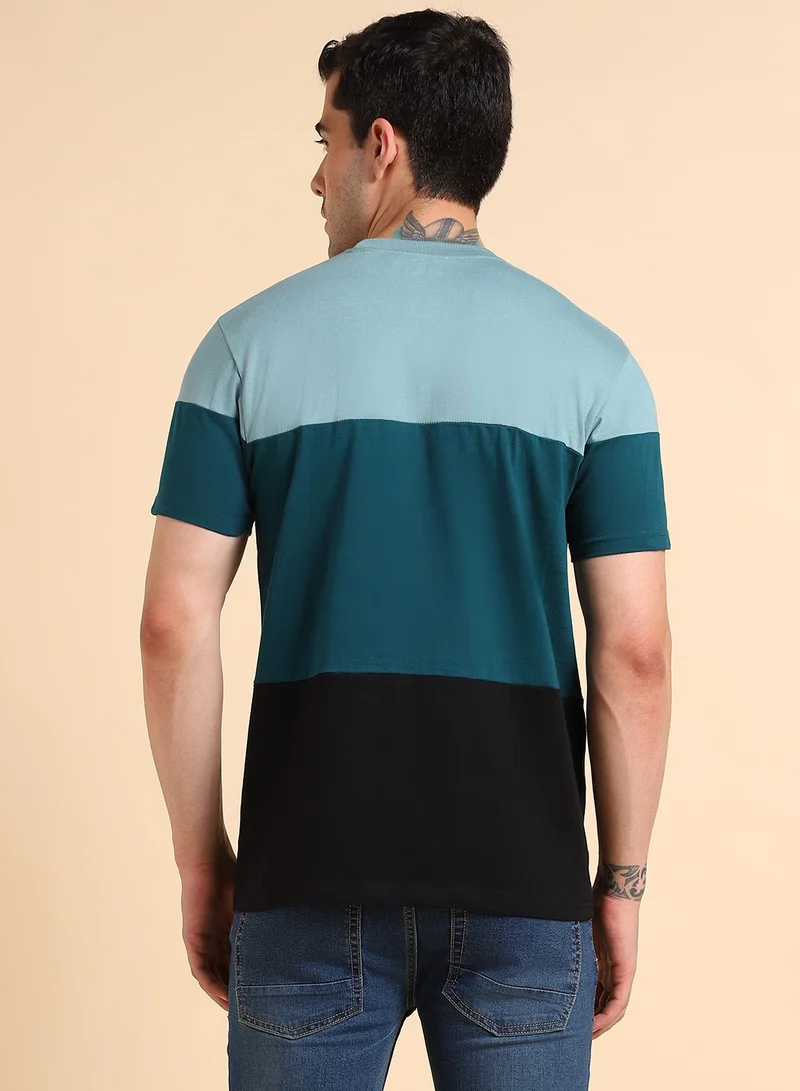 Dennis Lingo Teal T-Shirt for Men, Fresh Casual Style