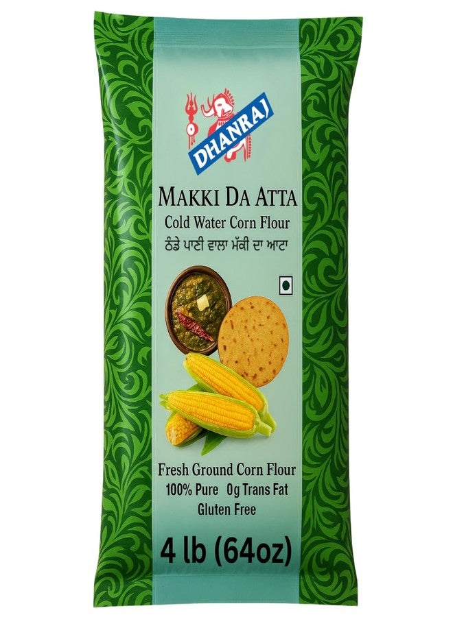 SPICE OUTLET Dhanraj Makki Da Atta, Cold Water Corn Flour, Fresh Ground, 100% Pure, Gluten Free, 0g Trans Fat (64 Ounce) - Image 1