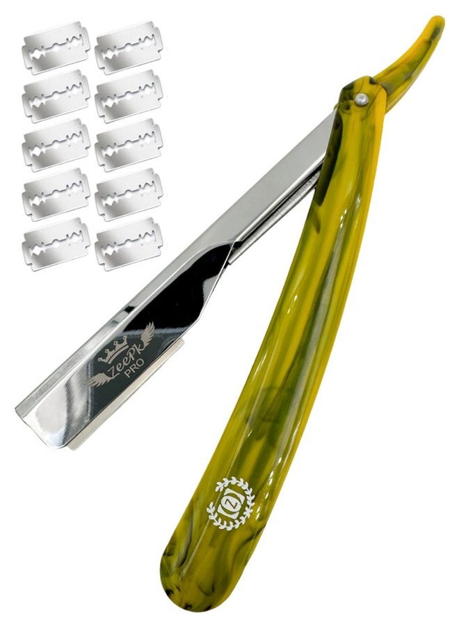 Liberty Supply - Razors For Men Shave Straight Razor Shaving Rasierer Rasurar Cuchilla Maquina Zeepk Red + 10 Blades Disposable (Expose) - Image 1