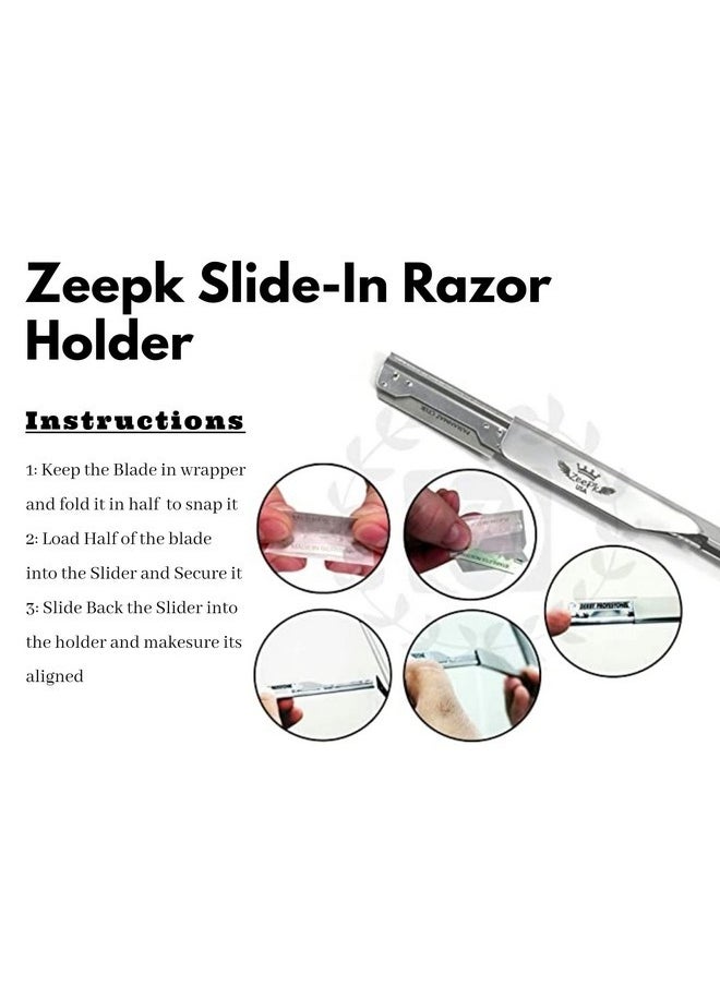Liberty Supply - Razors For Men Shave Straight Razor Shaving Rasierer Rasurar Cuchilla Maquina Zeepk Red + 10 Blades Disposable (Expose) - Image 1