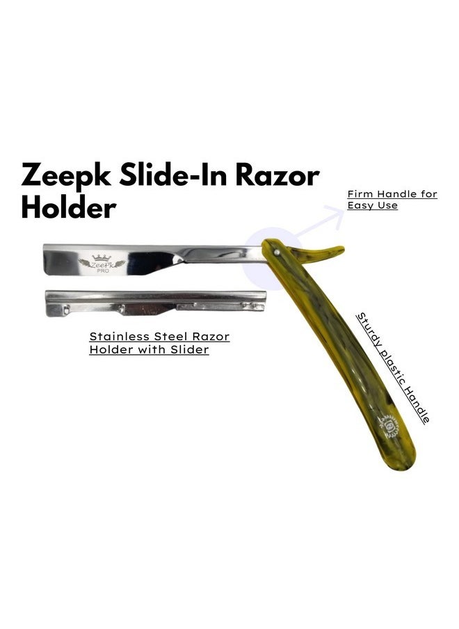 Liberty Supply - Razors For Men Shave Straight Razor Shaving Rasierer Rasurar Cuchilla Maquina Zeepk Red + 10 Blades Disposable (Expose) - Image 1