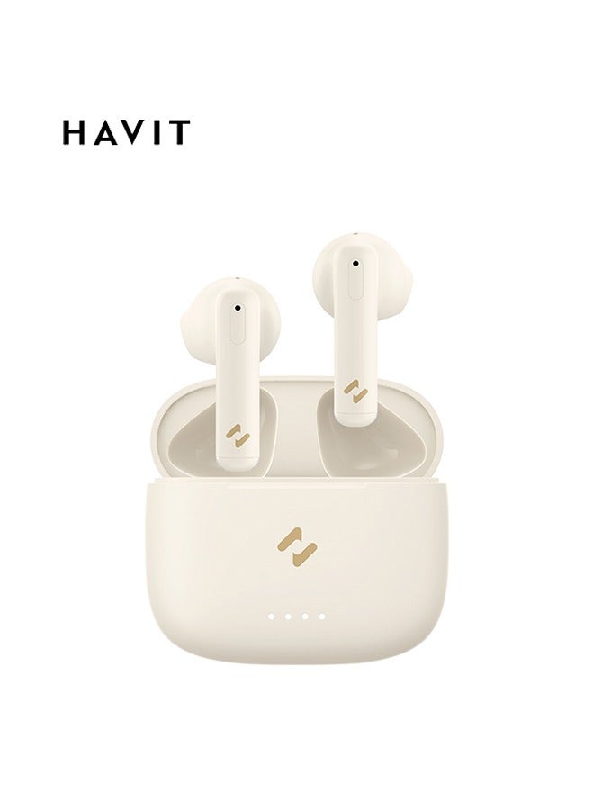 HAVIT ENC Noise-Canceling V5.3 Bluetooth Headset， in-Ear Bluetooth Earbuds 13mm Drivers Drivers Big Bass,With 400 mAh Charging Case；for Business/Trucker/Driver - Image 1